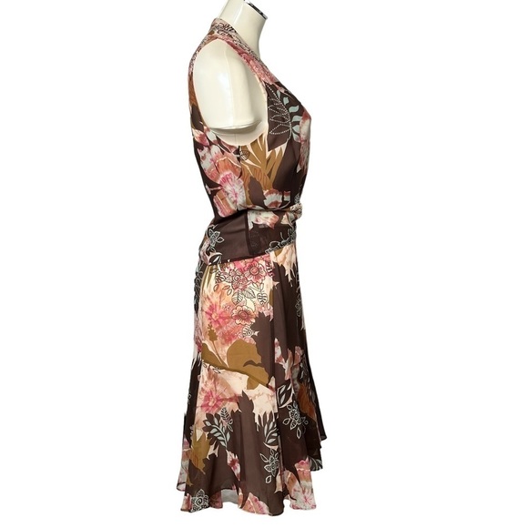 LAFAYETTE 148 NEW YORK Floral Silk Sleeveless Wrap Top And Skirt Size 10… - Picture 3 of 16